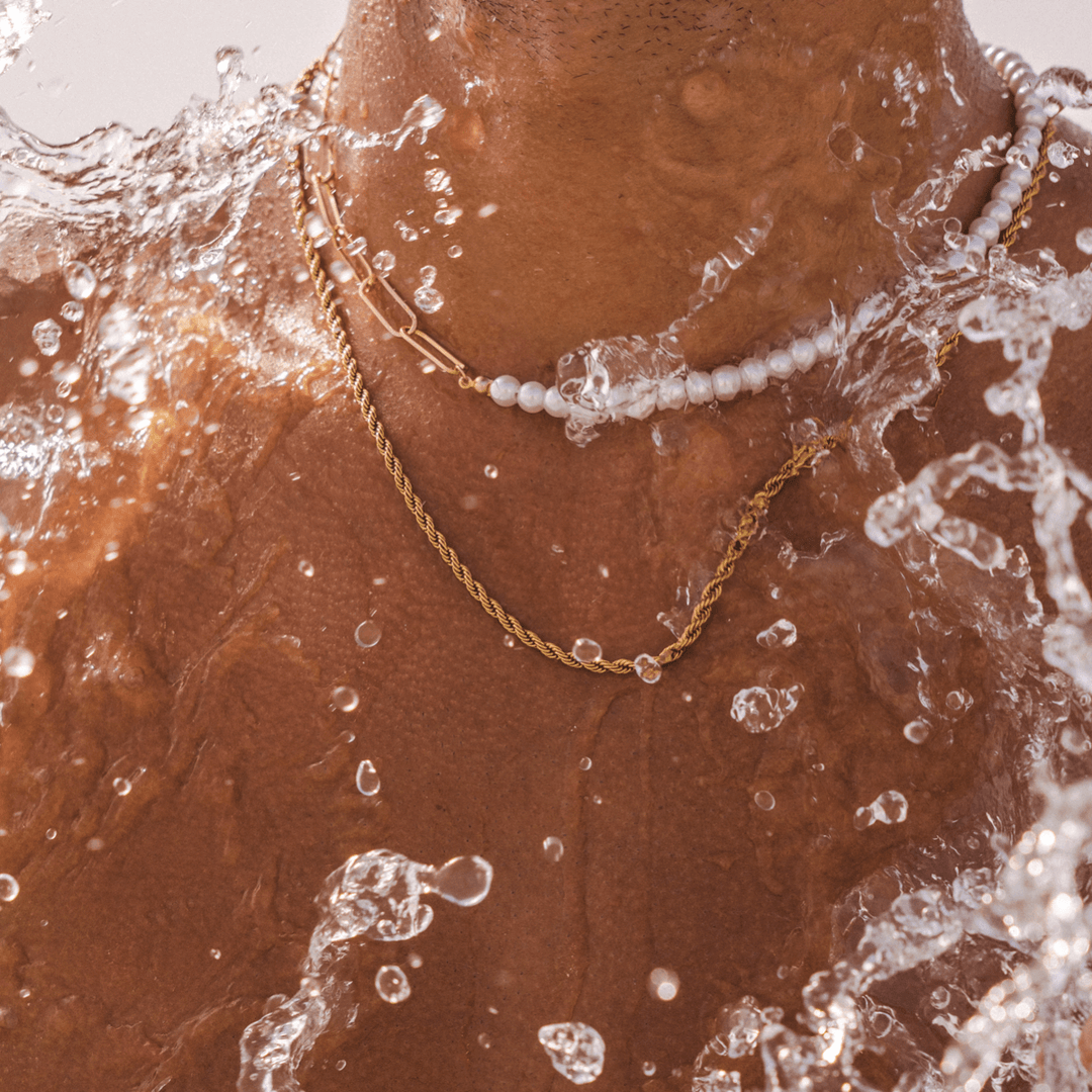 Rope Chain Necklace - 18K Gold Plated