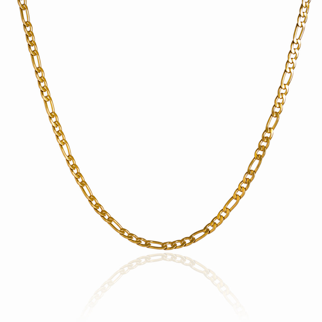 Figaro Chain Necklace - 18K Gold Plated