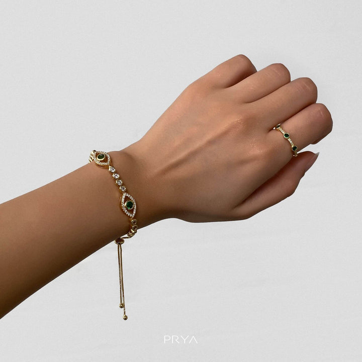 Lila Horus Eye Bracelet  | Gold