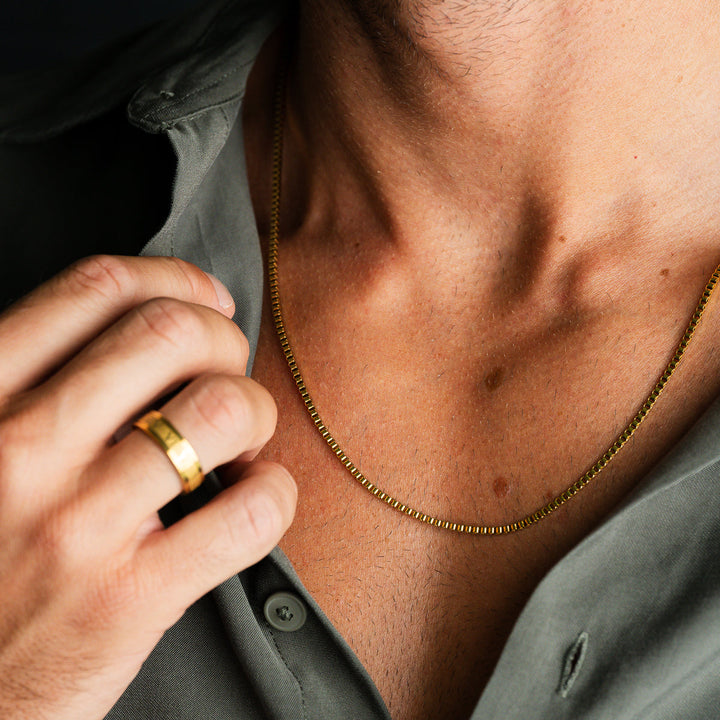 Box Chain Necklace - Gold