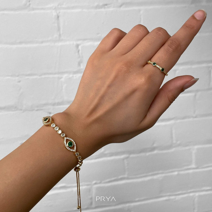 Lila Horus Eye Bracelet  | Gold