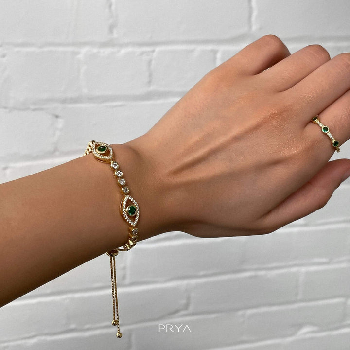 Lila Horus Eye Bracelet  | Gold